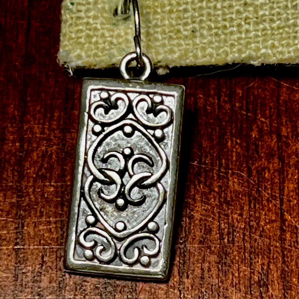 Elegant 925 Silver Rectangular Earrings - image 2